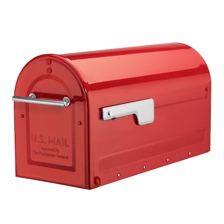 Architectural Mailboxes Mailbox, Red, Post Mount, Large 7900-7R-SR